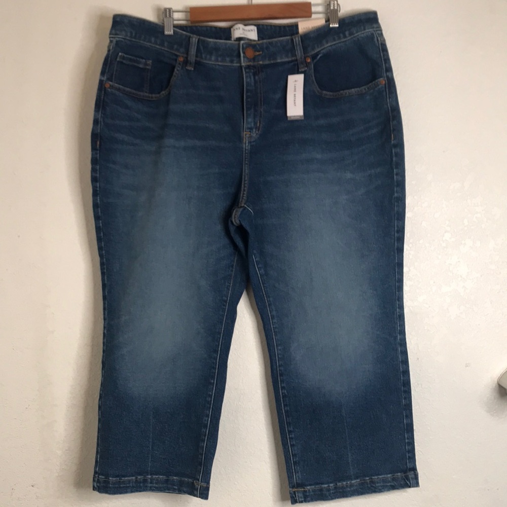 NWT Lane Bryant Mid Rise Straight Crop Essential Stretch Jeans Size 20